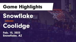 Snowflake  vs Coolidge  Game Highlights - Feb. 15, 2023