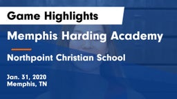 Memphis Harding Academy vs Northpoint Christian School Game Highlights - Jan. 31, 2020