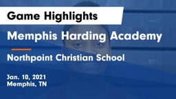 Memphis Harding Academy vs Northpoint Christian School Game Highlights - Jan. 10, 2021