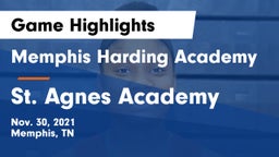 Memphis Harding Academy vs St. Agnes Academy Game Highlights - Nov. 30, 2021