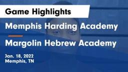 Memphis Harding Academy vs Margolin Hebrew Academy Game Highlights - Jan. 18, 2022