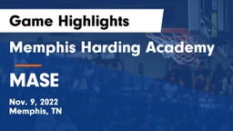Memphis Harding Academy vs MASE Game Highlights - Nov. 9, 2022