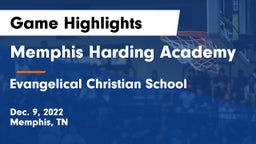 Memphis Harding Academy vs Evangelical Christian School Game Highlights - Dec. 9, 2022