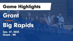 Grant  vs Big Rapids  Game Highlights - Jan. 27, 2023