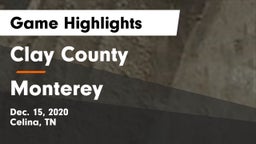 Clay County vs Monterey  Game Highlights - Dec. 15, 2020