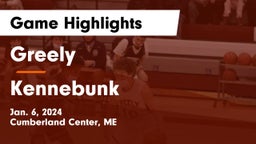 Greely  vs Kennebunk  Game Highlights - Jan. 6, 2024
