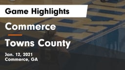 Commerce  vs Towns County  Game Highlights - Jan. 12, 2021