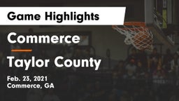 Commerce  vs Taylor County  Game Highlights - Feb. 23, 2021