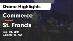 Commerce  vs St. Francis  Game Highlights - Feb. 24, 2024