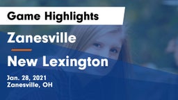 Zanesville  vs New Lexington  Game Highlights - Jan. 28, 2021