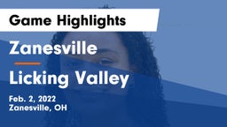 Zanesville  vs Licking Valley  Game Highlights - Feb. 2, 2022