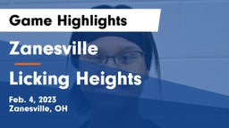 Zanesville  vs Licking Heights  Game Highlights - Feb. 4, 2023