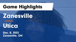 Zanesville  vs Utica  Game Highlights - Dec. 8, 2023