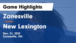 Zanesville  vs New Lexington  Game Highlights - Dec. 21, 2023