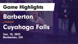 Barberton  vs Cuyahoga Falls  Game Highlights - Jan. 10, 2023