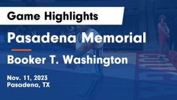 Pasadena Memorial  vs Booker T. Washington  Game Highlights - Nov. 11, 2023