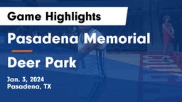 Pasadena Memorial  vs Deer Park  Game Highlights - Jan. 3, 2024