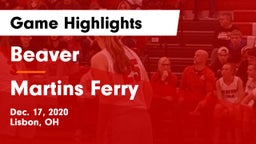 Beaver  vs Martins Ferry  Game Highlights - Dec. 17, 2020