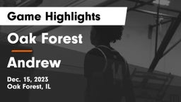 Oak Forest  vs Andrew  Game Highlights - Dec. 15, 2023