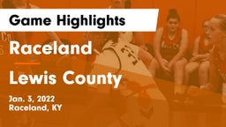 Raceland  vs Lewis County  Game Highlights - Jan. 3, 2022