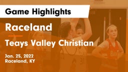 Raceland  vs Teays Valley Christian Game Highlights - Jan. 25, 2022