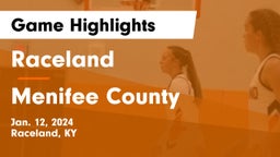 Raceland  vs Menifee County  Game Highlights - Jan. 12, 2024