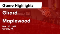 Girard  vs Maplewood  Game Highlights - Dec. 20, 2023