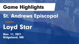 St. Andrews Episcopal  vs Loyd Star  Game Highlights - Nov. 11, 2021
