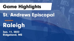 St. Andrews Episcopal  vs Raleigh  Game Highlights - Jan. 11, 2022