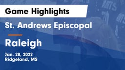 St. Andrews Episcopal  vs Raleigh  Game Highlights - Jan. 28, 2022