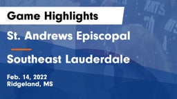 St. Andrews Episcopal  vs Southeast Lauderdale  Game Highlights - Feb. 14, 2022