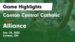 Canton Central Catholic  vs Alliance  Game Highlights - Jan. 24, 2023