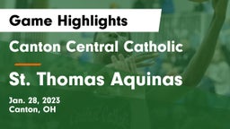 Canton Central Catholic  vs St. Thomas Aquinas  Game Highlights - Jan. 28, 2023