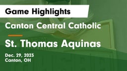 Canton Central Catholic  vs St. Thomas Aquinas  Game Highlights - Dec. 29, 2023
