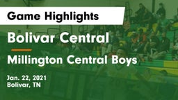 Bolivar Central  vs Millington Central  Boys Game Highlights - Jan. 22, 2021