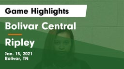 Bolivar Central  vs Ripley  Game Highlights - Jan. 15, 2021