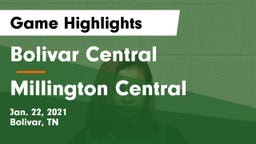 Bolivar Central  vs Millington Central  Game Highlights - Jan. 22, 2021