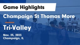 Champaign St Thomas More  vs Tri-Valley  Game Highlights - Nov. 25, 2023