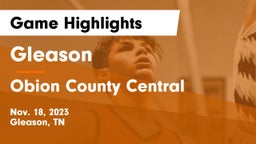 Gleason  vs Obion County Central  Game Highlights - Nov. 18, 2023