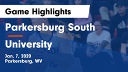 Parkersburg South  vs University  Game Highlights - Jan. 7, 2020