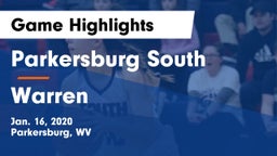 Parkersburg South  vs Warren  Game Highlights - Jan. 16, 2020