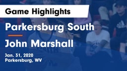 Parkersburg South  vs John Marshall  Game Highlights - Jan. 31, 2020