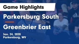 Parkersburg South  vs Greenbrier East  Game Highlights - Jan. 24, 2020