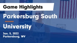 Parkersburg South  vs University  Game Highlights - Jan. 5, 2022