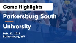 Parkersburg South  vs University  Game Highlights - Feb. 17, 2022