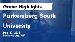 Parkersburg South  vs University  Game Highlights - Dec. 12, 2023