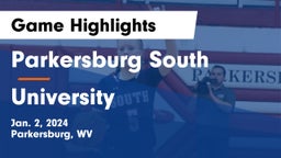 Parkersburg South  vs University  Game Highlights - Jan. 2, 2024