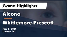 Alcona  vs Whittemore-Prescott  Game Highlights - Jan. 5, 2024