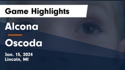 Alcona  vs Oscoda  Game Highlights - Jan. 15, 2024