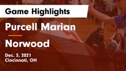 Purcell Marian  vs Norwood  Game Highlights - Dec. 3, 2021